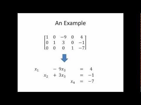 Elementary Linear Algebra: Echelon Form of a Matrix, Part 3