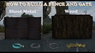 Dayz: How to Build a Fence and Gate + Combination Lock, Camo Net, Barbed Wire