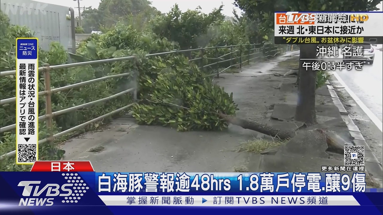 影音/掀翻小巴&酒廠屋頂!白海豚慢慢游 沖繩暴風警報逾48hrs