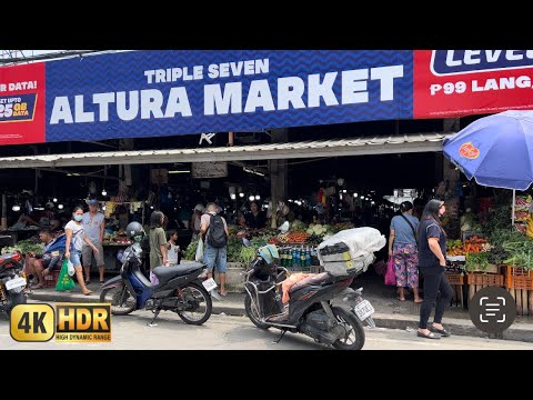 Caminhada pelo mercado público de Manila | 4K HDR | Altura Market Sta Mesa Excursão a pé por Manila