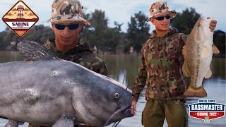 Legendary Catch  The Legend Plus Huge 81lb Blue Catfish Hotspot  Bassmaster Fishing 22 Sabine River