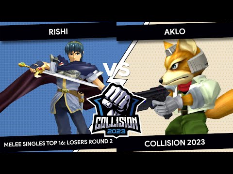 Collision 2023 - Rishi (Marth) VS Nouns Aklo (Fox) - Melee Singles Top 16 - Losers Round 2