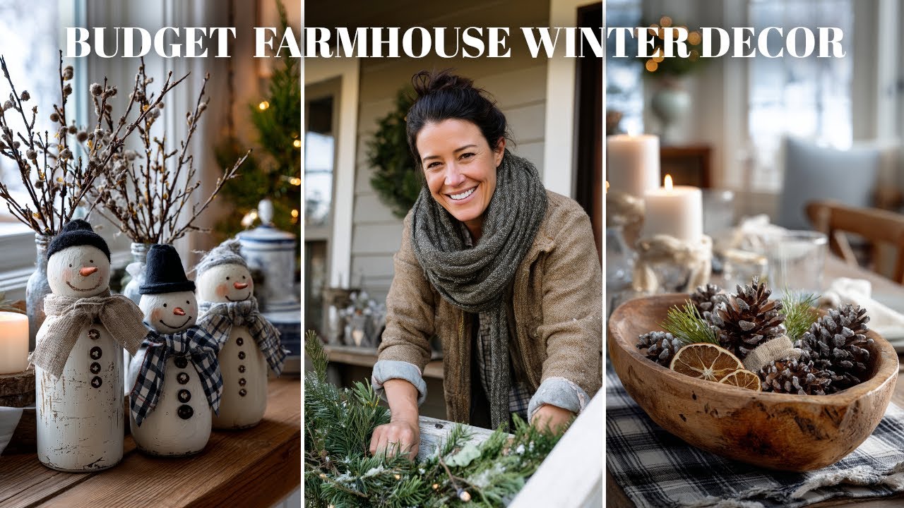 ❄️ Budget Farmhouse Winter Decor Ideas: Cozy Decorating with Thrifted Charm
