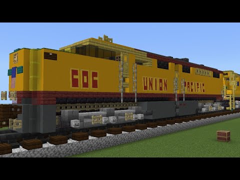 Minecrafting Tutorial - Union Pacific Alco PA1 Locomotive How to Build