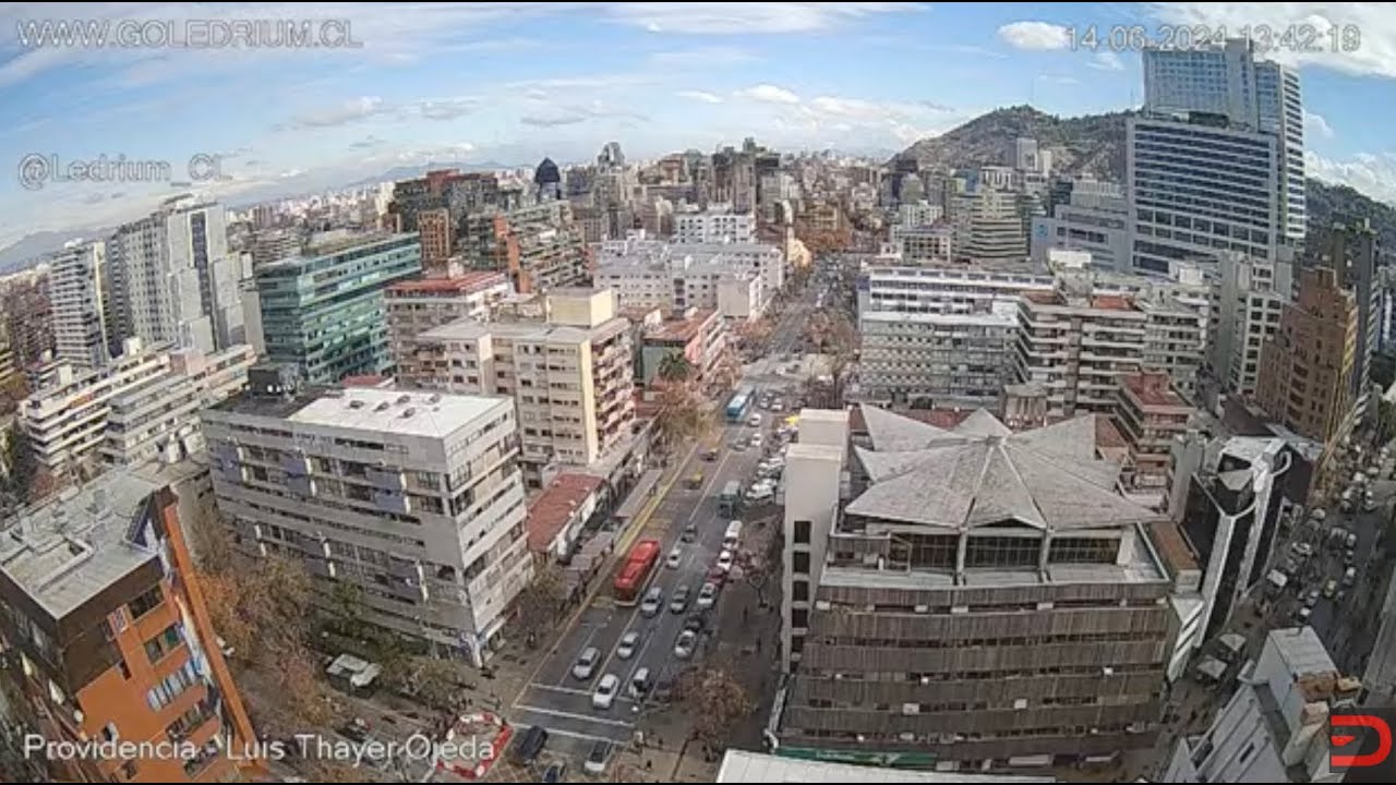 Live webcam view of Providencia Cityscape at Luis Thayer Ojeda
