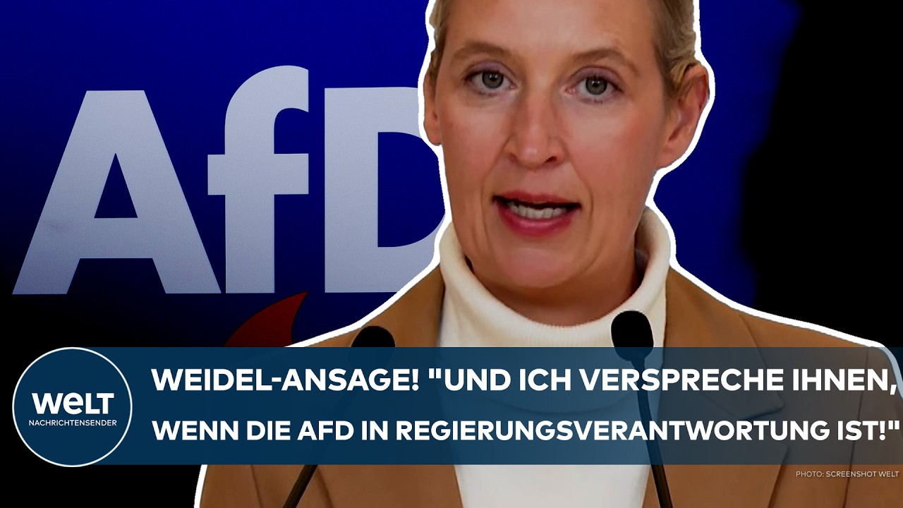 DEUTSCHLAND: Weidel-Ansage! "Und ich verspreche Ihnen, wenn die AfD in Regierungsverantwortung ist!"