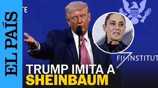 DONALD TRUMP imita a CLAUDIA SHEINBAUM en "llamada" por GOLFO DE MÉXICO | EL PAÍS 