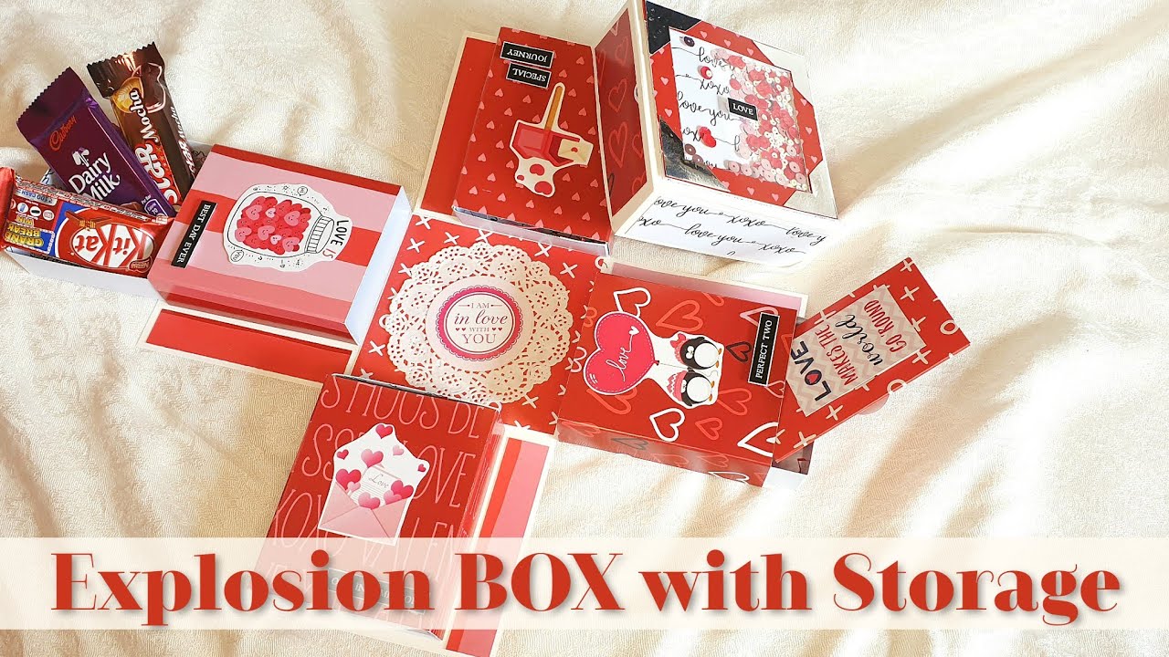 Storage Explosion Box | Valentines Special | Explosion Box with Drawers | Tutorial