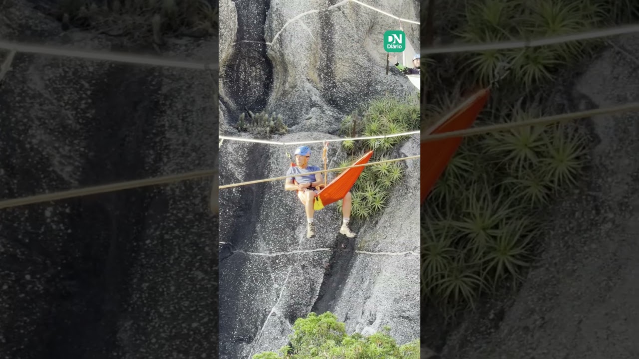 Imagem da notícia Grupo de rapel viraliza após armar redes no alto das pedras de Quixadá