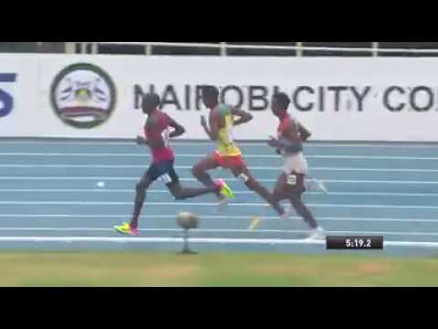 Edward Zakayo dominated heat 2 in the Boys' 3000 metres IAAF World U18 Championships Nairobi 2017
