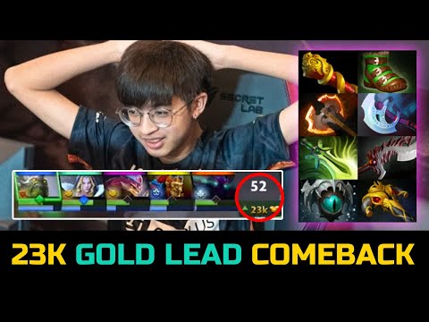 23K GOLD LEAD COMEBACK ! - 23SAVAGE 8 SLOTTED TURNAROUND DOTA 2