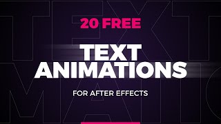 Download lagu 20 Essential Text Animations for After Effects | Free Download mp3 Download lagu 20 Essential Text Animations for After Effects | Free Download mp3