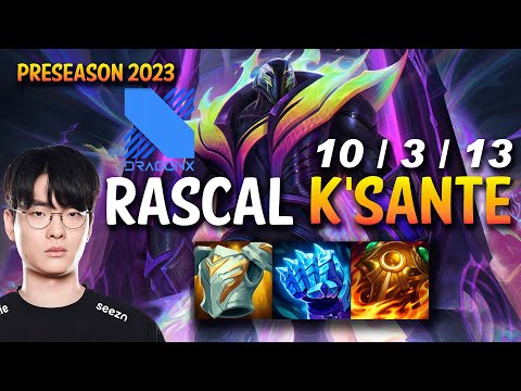 DRX Rascal K'SANTE vs FIORA Top - KR Ranked