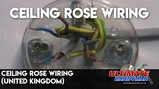 Ceiling rose wiring (United Kingdom)