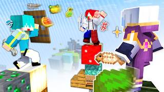 ランダムにアイテムがもらえる1ブロックの世界でPVP【マイクラ・マインクラフト】