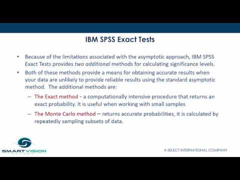 IBM SPSS Statistics Exact Tests module