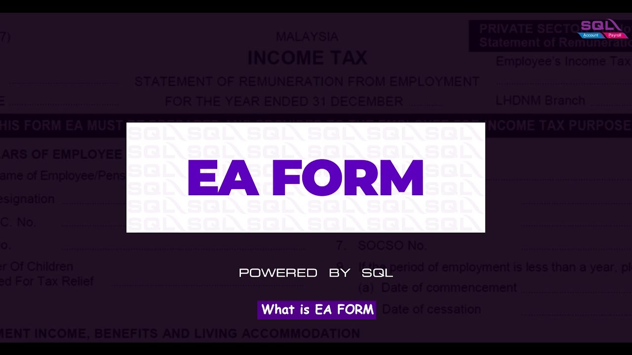 SQL Payroll EA Form