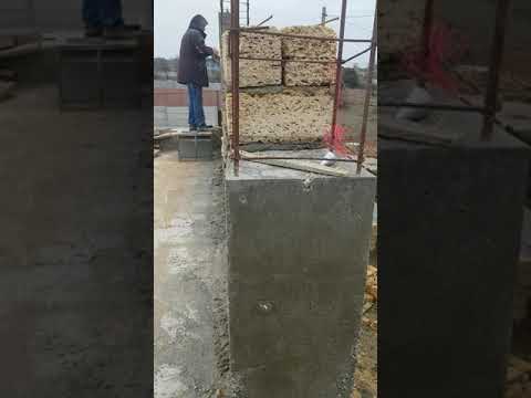 Кладка ракушечника на чисты раствор.