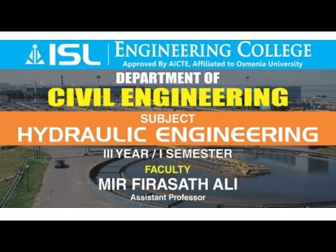 LECTURE-16 HYDRAULIC ENGINEERING