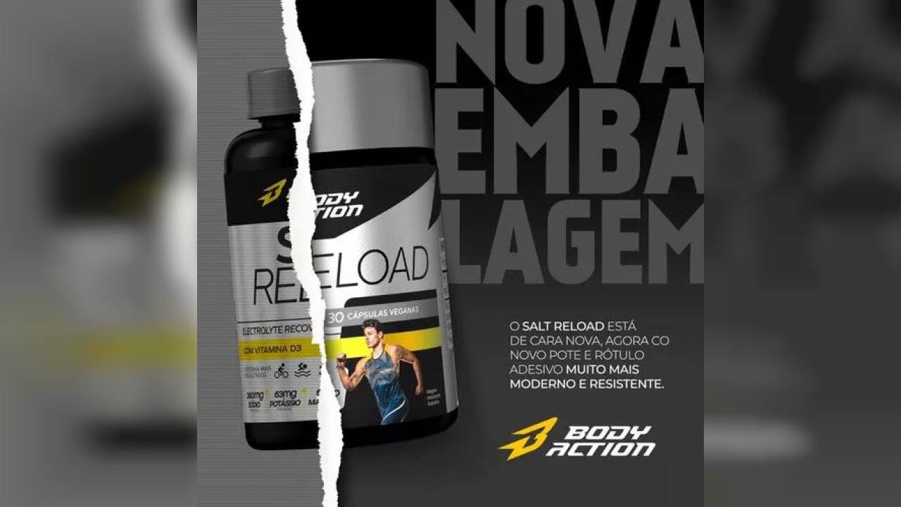 Miniatura da avaliação em vídeo de Suplemento Bodyaction Cãibroff Caps + Salt Reload