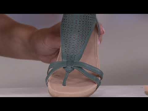 Earth Leather Perforated Wedges - Pisa Olea on QVC