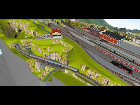 Gleisplan Spur TT oder N, 290 * 100cm, Tillig oder Peco Code 55, Kopfbahnhof, ZS_sequ 33 M Nutzlänge