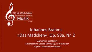 Musik-Video-Miniaturansicht zu Das Mädchen (Opus 93a Sechs Lieder und Romanzen) Songtext von Johannes Brahms