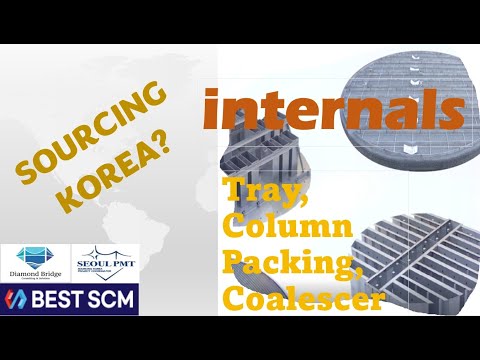 Internals - Column Packing, Tray, sourcing Korea, K-SMEs