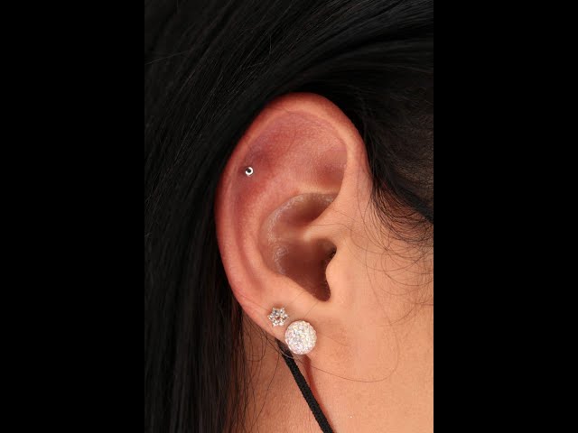 Vídeo relacionado con WARRIOR Piercing Herradura Circular/Curva Estéril Barbell Diámetro 6 mm Solo Apto para Trago Hélix Septum en Acero Quirúrgico 316L estéril 16G (1,2 mm) (6)
