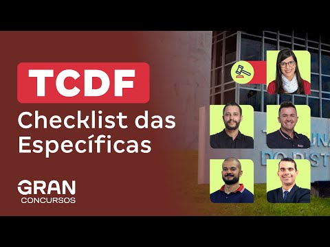 Concurso TCDF - Checklist das Específicas