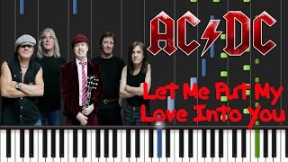 AC/DC - Let Me Put My Love Into You Synthesia Tutorial