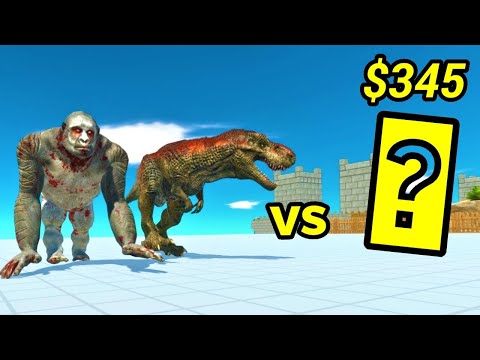 T-rex feat old goro vs random team same price ARBS Animal Revolt Battle Simulator