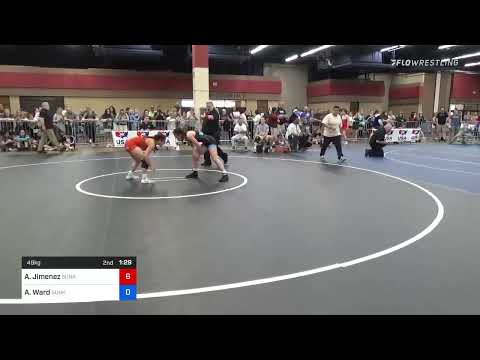 49 Kg Rr Rnd 1 - Audrey Jimenez, Sunkist Kids Wrestling Club Vs Ava Ward, Sunkist Kids Wrestling C