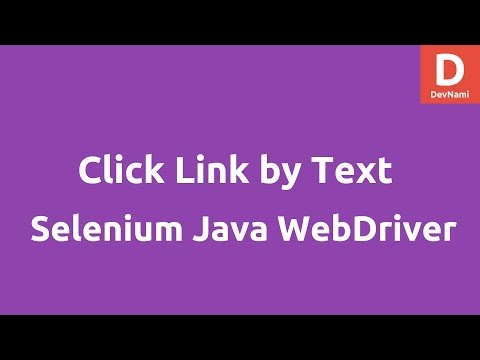 Click Link by text Selenium Java WebDriver