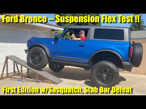2021 Ford Bronco 2-Door Suspension Flex Test: 35” Sasquatch Tires and a Disconnecting Stabilizer Bar