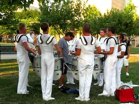 Phantom Regiment 2010 Drumline Snares lot warmup 3 -- Quarterfinals