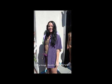 Flying Solo NYFW Kelsey Farley models swimwear September 2022