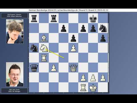 GM Erwin L'Ami vs GM Valentin Dragnev | German Bundesliga 2024-2025 | Round 9