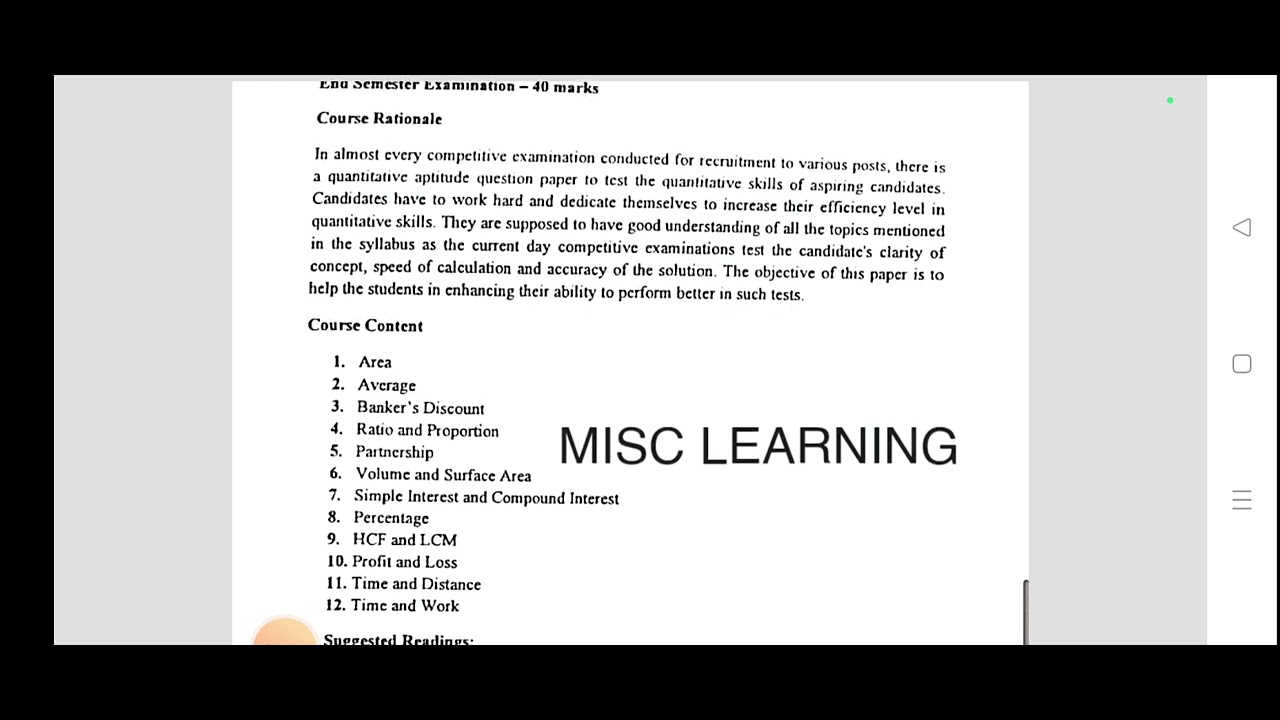 BUILDING MATHEMATICAL ABILITY SYLLABUS SEM 4 SKMU DUMKA