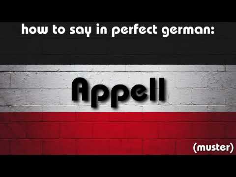 How to say in perfect german pronunciation: Appell (muster)