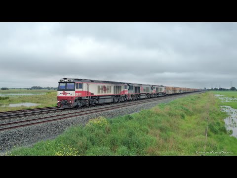 CSR Class Diesel Locomotives Lead SCT 5PM9 Freight Train (25/10/2022) - PoathTV Australian Railways