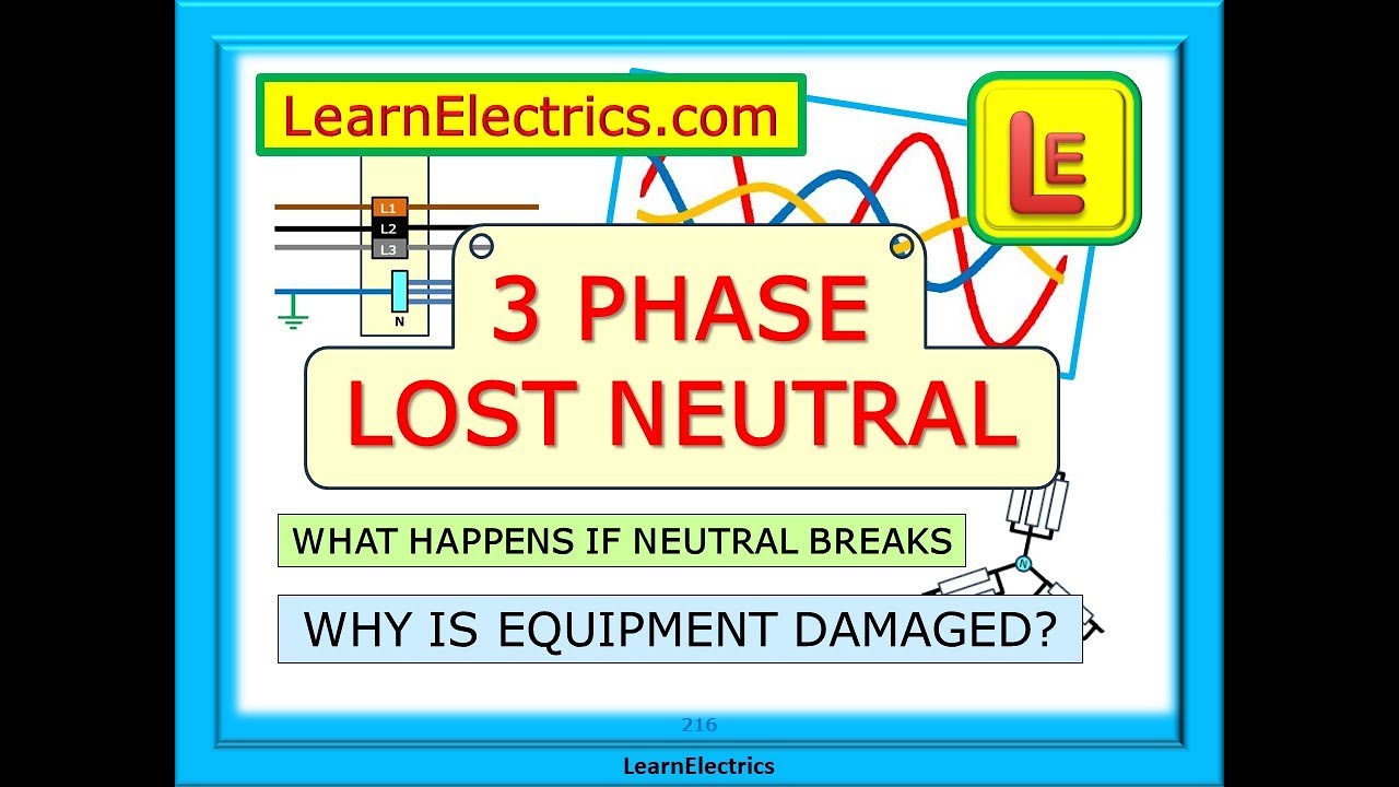 3 PHASE LOST NEUTRAL – WHAT HAPPENS – WHY IS EQUIPMENT DAMAGED – A LOOK AT THE THREE PHASE WAVEFORMS