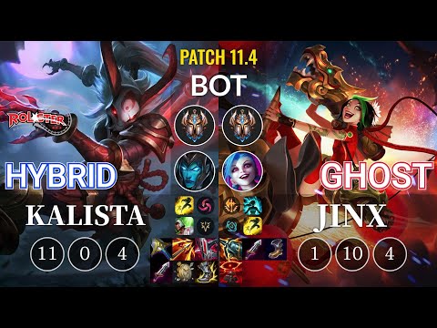 KT HyBriD Kalista vs Ghost Jinx Bot - KR Patch 11.4