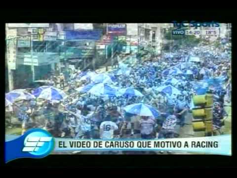 "El video de Caruso que motivo a Racing" Barra: La Guardia Imperial &bull; Club: Racing Club