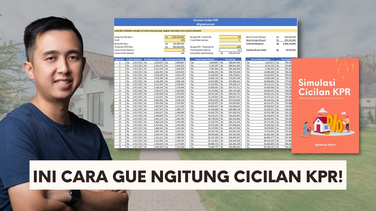 Cara Menghitung Simulasi Cicilan KPR Rumah di Excel