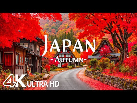 Autumn in Japan 4K UHD 🍁 Scenic Relaxation Film with Temples, Parks & Maple Leaves