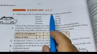 Ex-11.1 Chapter - 11 Direct and Inverse Proportion  || Class 8th Maths New Edition