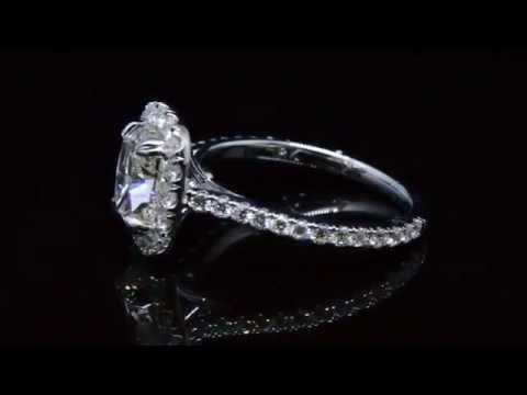 2.36 Ct Cushion Brilliant Cut & Round Halo Diamond Engagement Ring H,VS1 EGL-22209