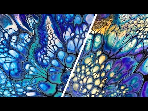 (51) Bloom Technique on hexagon Take1&2/Sheleeart//Fluid Art/フルイドアート ブルームテクニック
