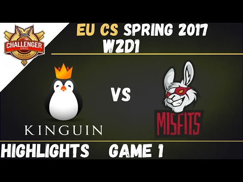 KGN vs MFA Highlights Game 1 EU CS Spring 2017 W2D1 Team Kinguin vs Misfits Academy